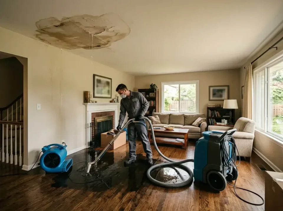 attic-pipe-burst-ceiling-drip-008 — frequently asked questions, Water Damage Restoration & Carpet Care in Trenton, IL